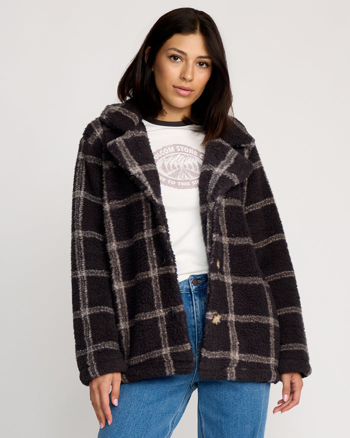 Women's Polar Puff Jacket-Vintage Black-Volcom