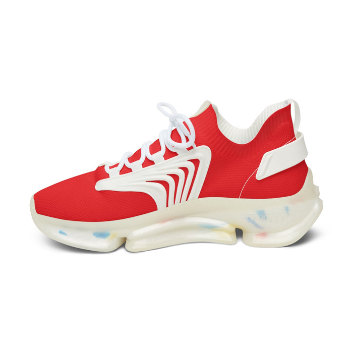 Women's Red Mesh Sneakers — Lightweight Athletic Running Shoes with '314 Originals' Accent - 314 Originals