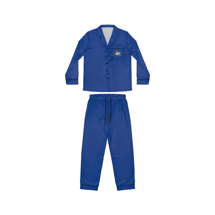 Women's Royal Blue Satin Pajama Set — Luxurious Sleepwear - 314 Originals