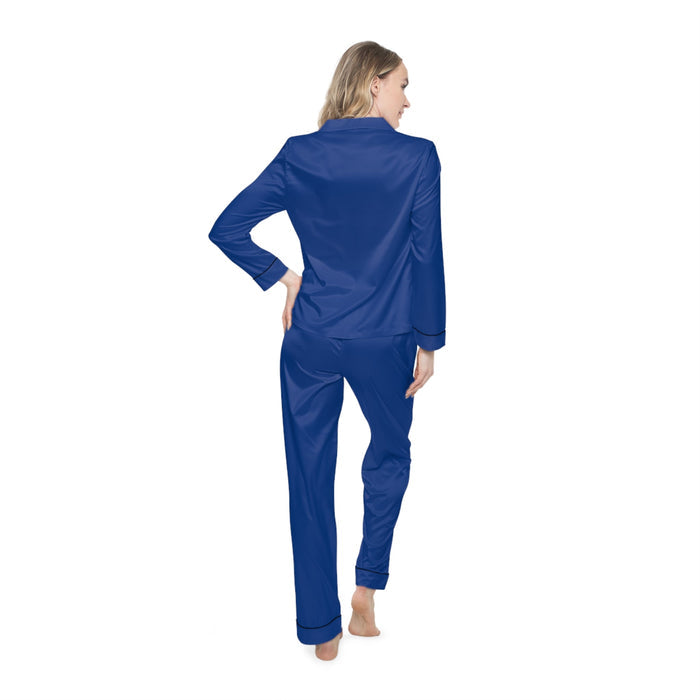 Women's Royal Blue Satin Pajama Set — Luxurious Sleepwear - 314 Originals