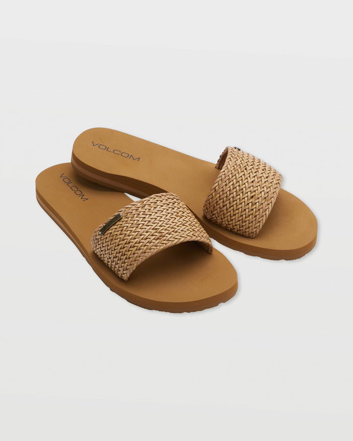 Women's Simple Slide Braid-Cognac-Volcom