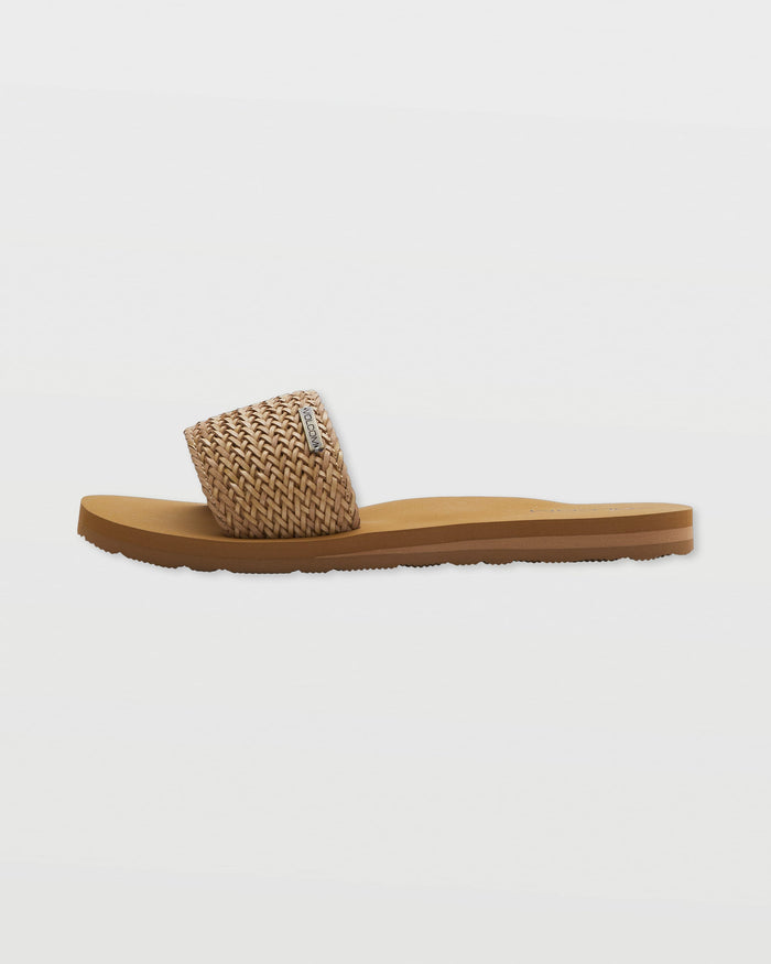 Women's Simple Slide Braid-Cognac-Volcom