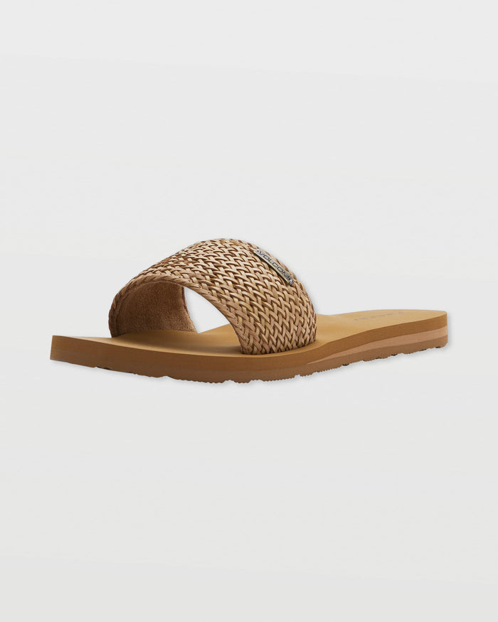 Women's Simple Slide Braid-Cognac-Volcom