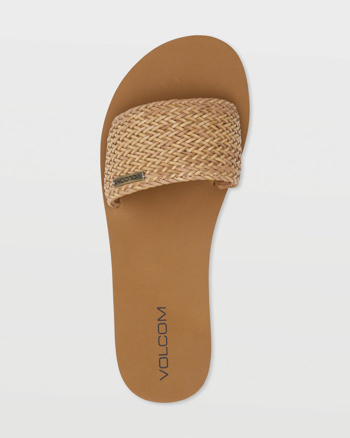 Women's Simple Slide Braid-Cognac-Volcom