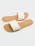 Women's Simple Slides-White-Volcom