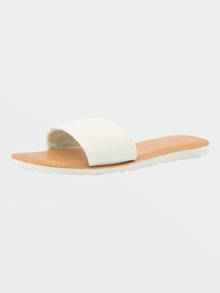 Women's Simple Slides-White-Volcom