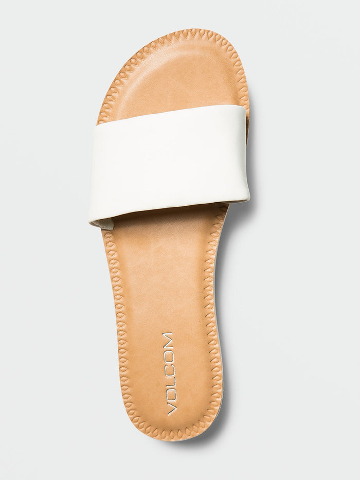 Women's Simple Slides-White-Volcom