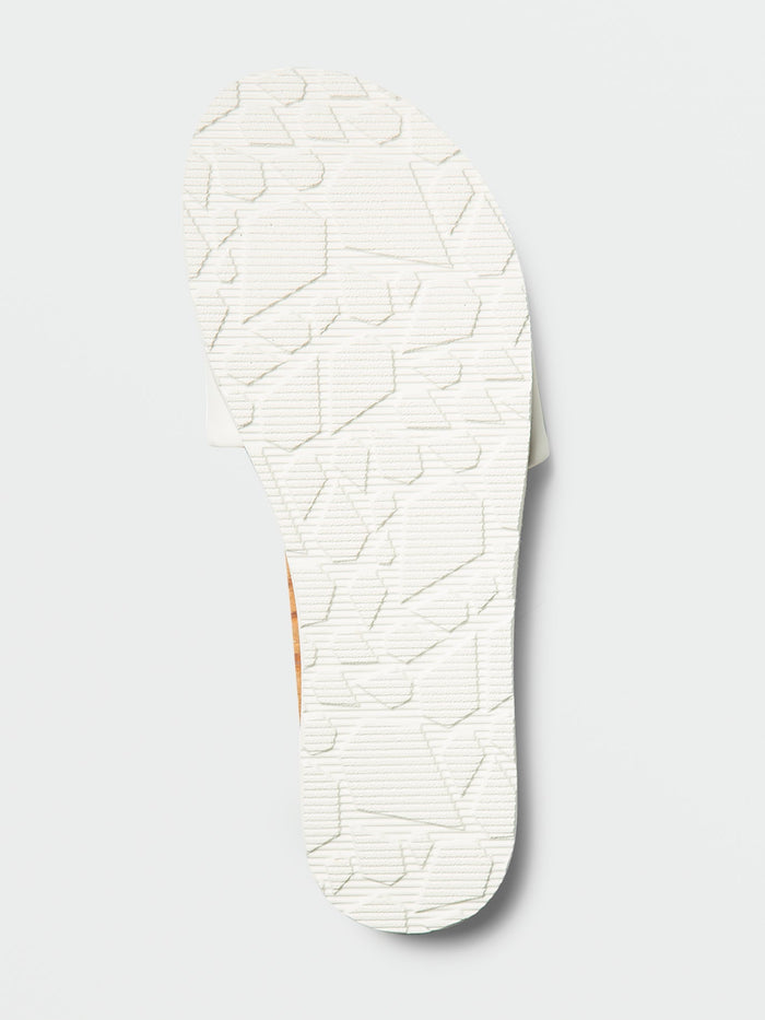 Women's Simple Slides-White-Volcom
