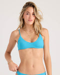 Women's Simply Rib Bralette-Deep Ocean-Volcom
