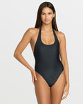 Women's Simply Seamless Halter One Piece-Black-Volcom