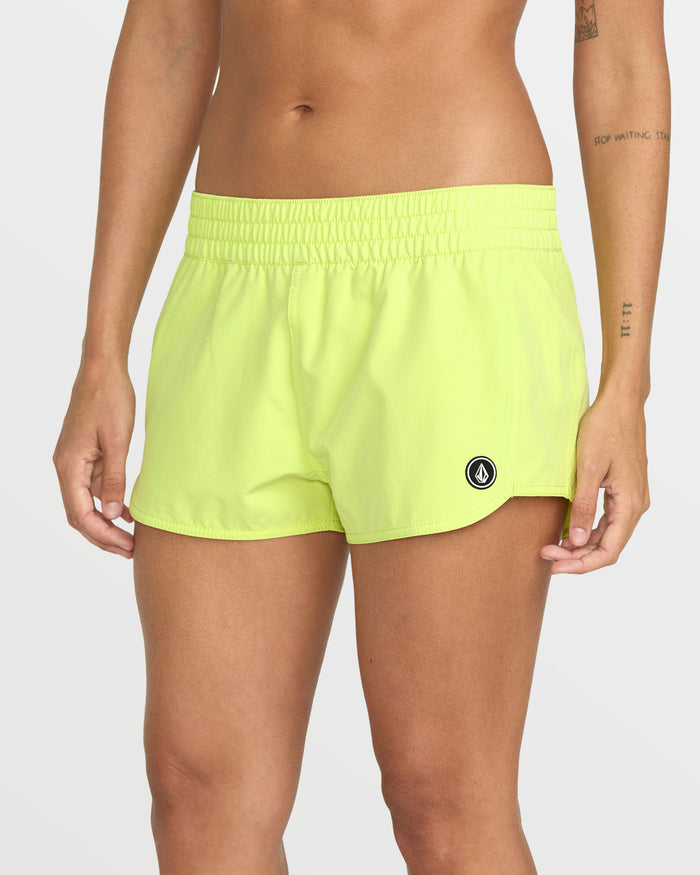 Women's Simply Solid Boardshorts-Island Green-Volcom