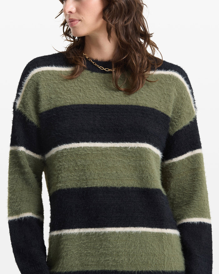 Women's Sk8 Jam Sweater-Moss Stone-Volcom