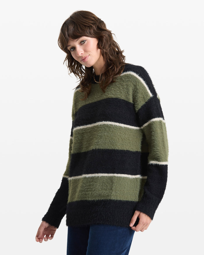 Women's Sk8 Jam Sweater-Moss Stone-Volcom