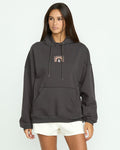 Women's Stone Art Up Hoodie-Vintage Black-Volcom
