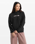 Women's Stone Art Up Hoodie-Black-Volcom