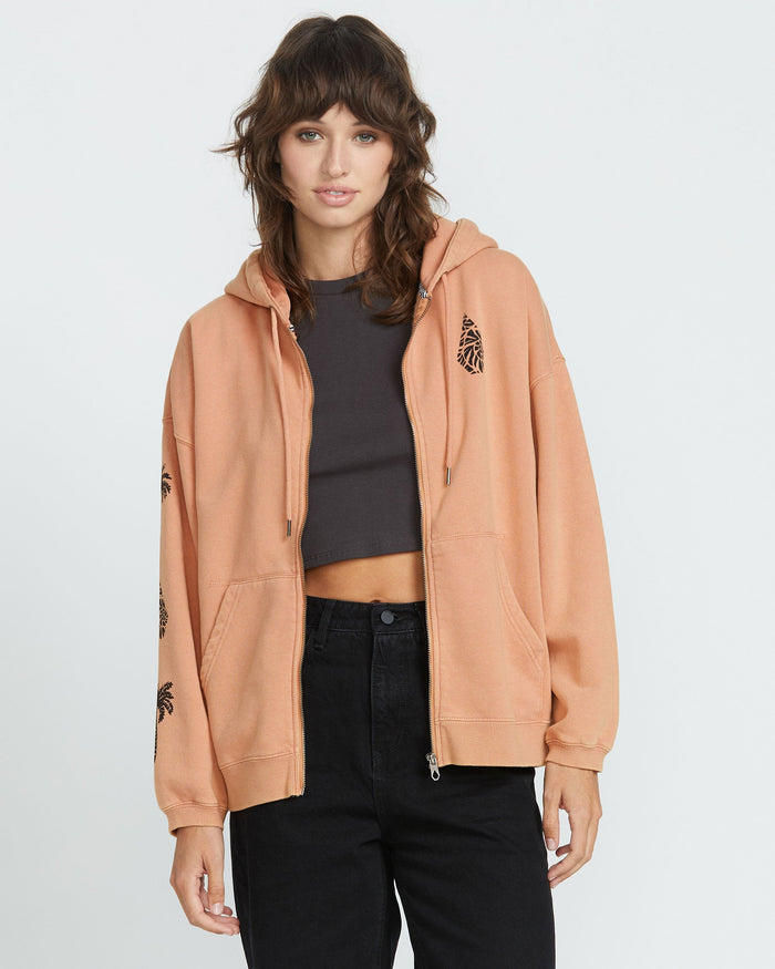 Women's Stone Art Up Zip-Sandstone-Volcom