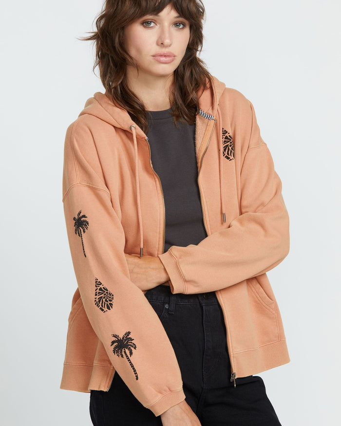 Women's Stone Art Up Zip-Sandstone-Volcom