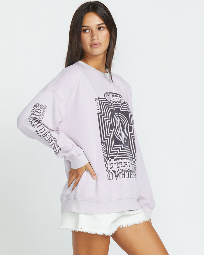 Women's Stone Crew-Blurred Violet-Volcom