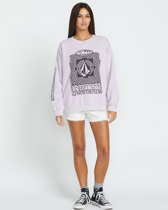 Women's Stone Crew-Blurred Violet-Volcom