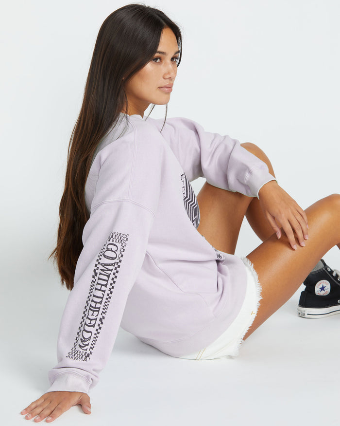 Women's Stone Crew-Blurred Violet-Volcom