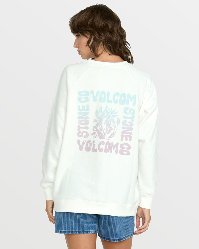 Women's Stone Magic Boyfriend Sweatshirt-Star White-Volcom