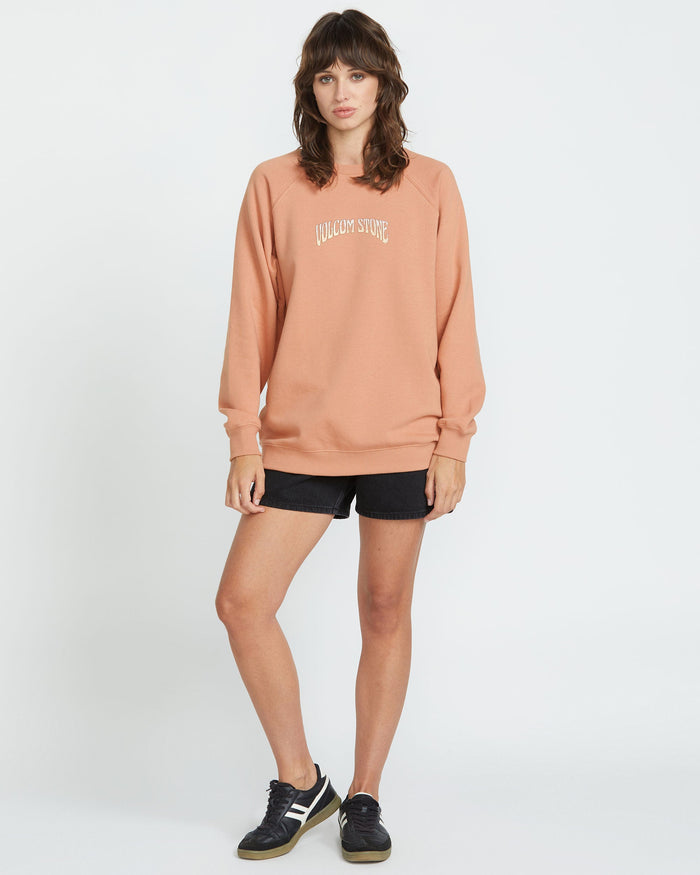 Volcom Women's Stone Magic Boyfriend Crew