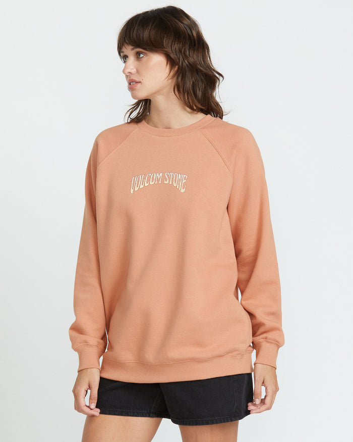 Volcom Women's Stone Magic Boyfriend Crew