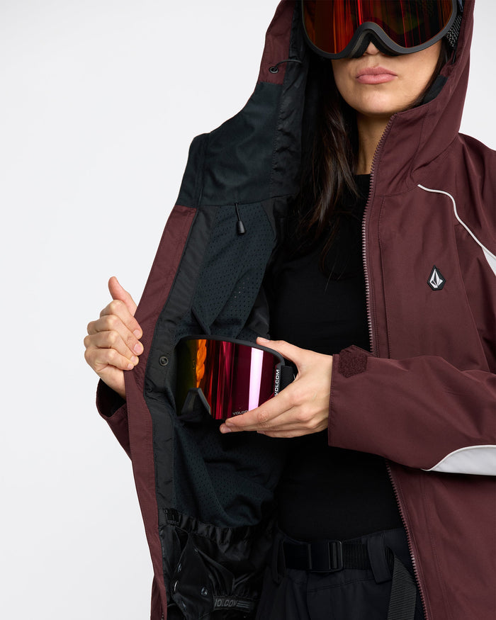 Women's Stone Smokeshow 20K Jacket-Oxblood-Volcom