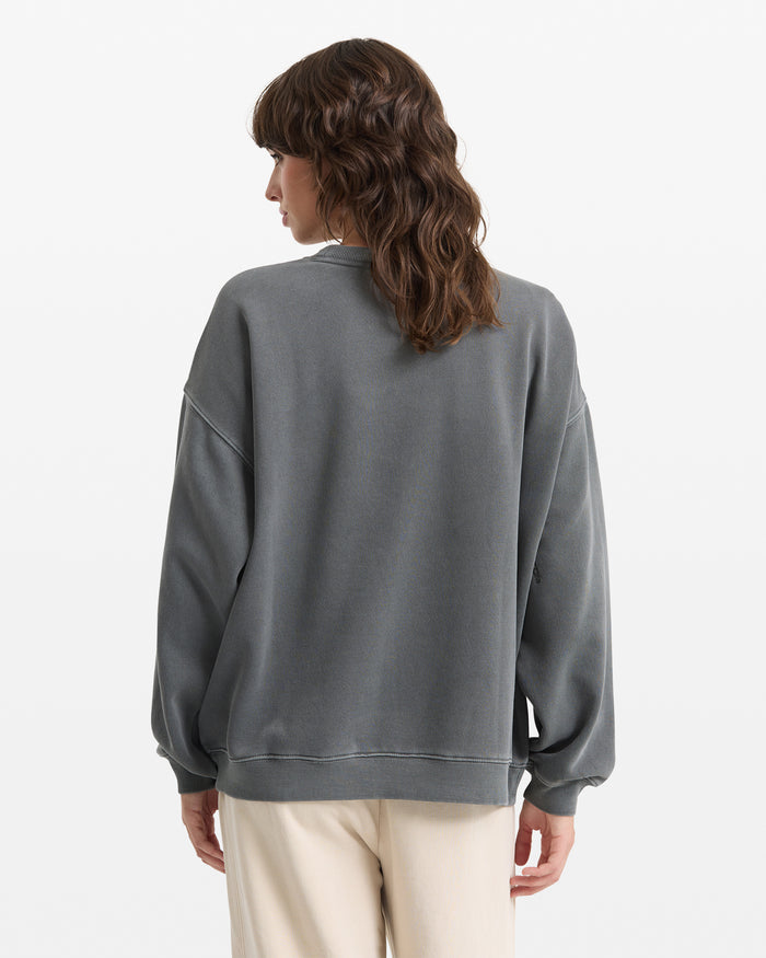 Women's Stone Soft Crew-Charcoal-Volcom