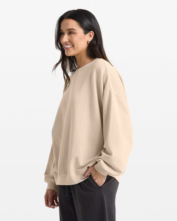 Women's Stone Soft Crew-Oat-Volcom