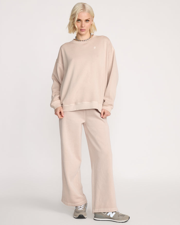 Women's Stone Soft Crew-Khakiest-Volcom