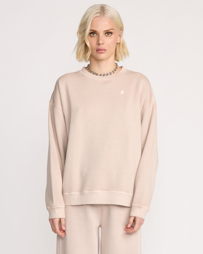 Women's Stone Soft Crew-Khakiest-Volcom