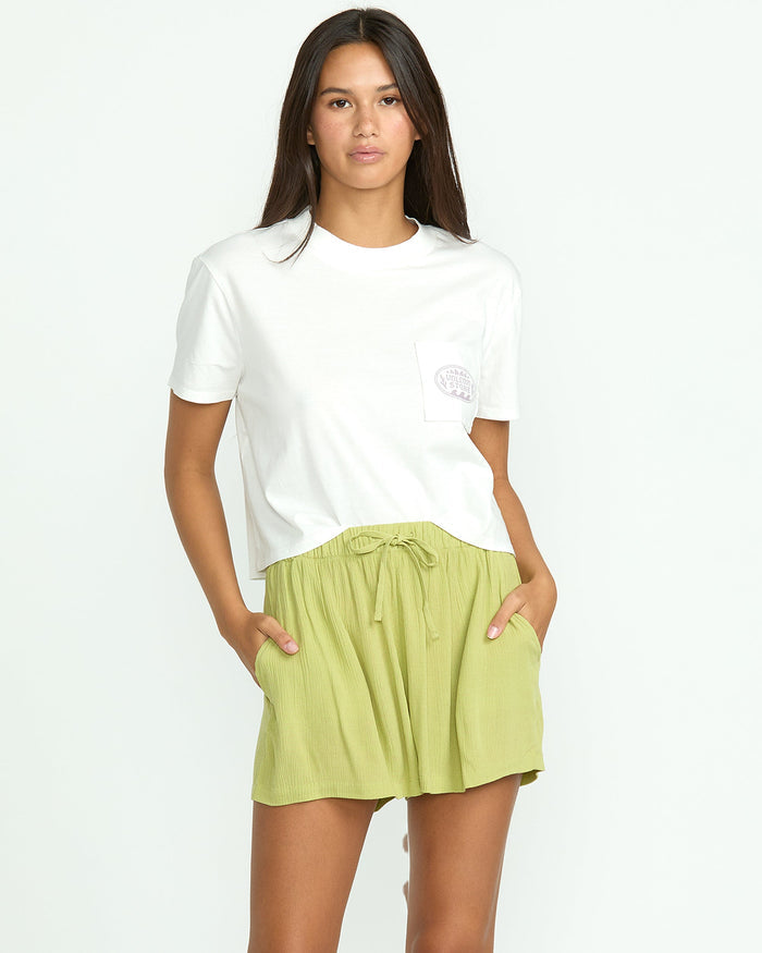 Women's Stoneshine Shorts-Pea Green-Volcom