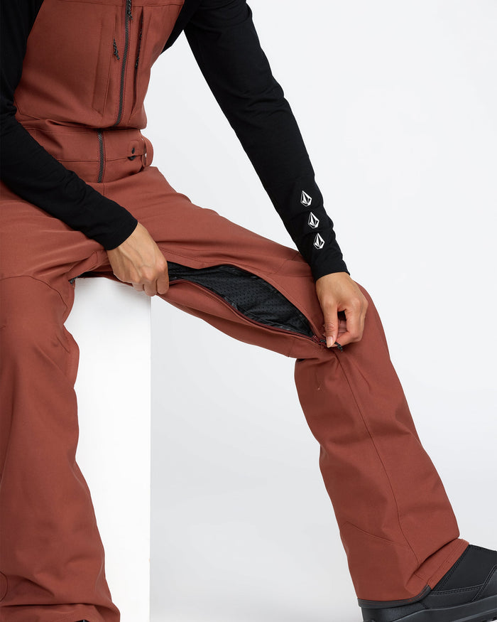 Women's Swift Bib Overall-Henna-Volcom