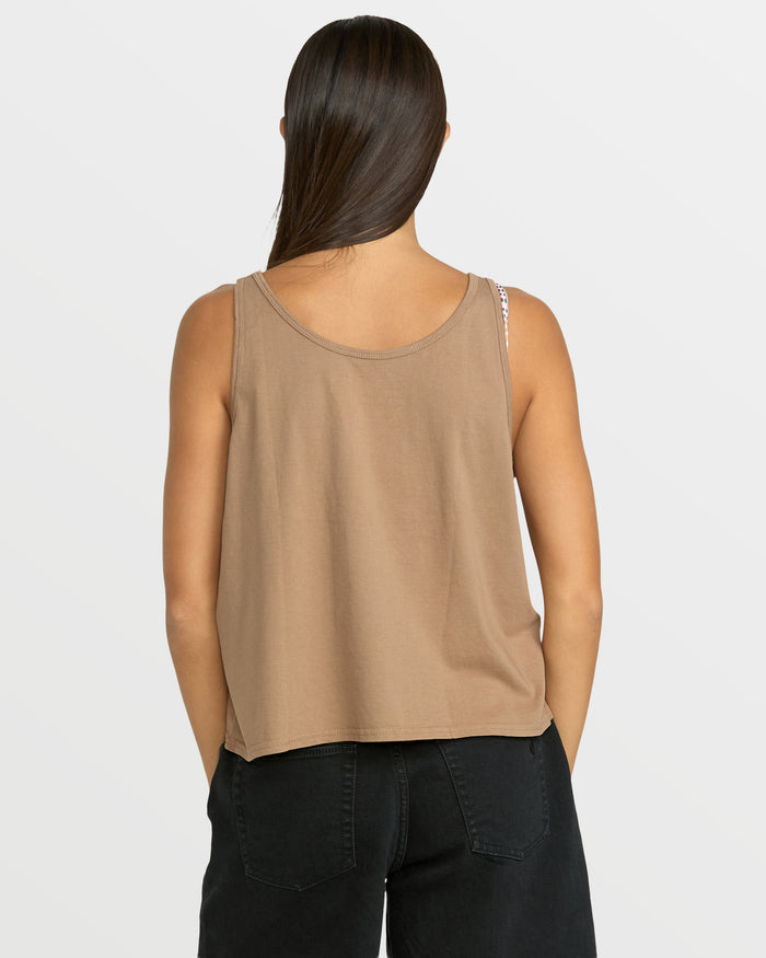 Women's To The Bank Tank-Hazelnut-Volcom