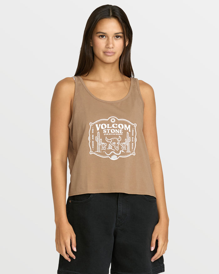 Women's To The Bank Tank-Hazelnut-Volcom