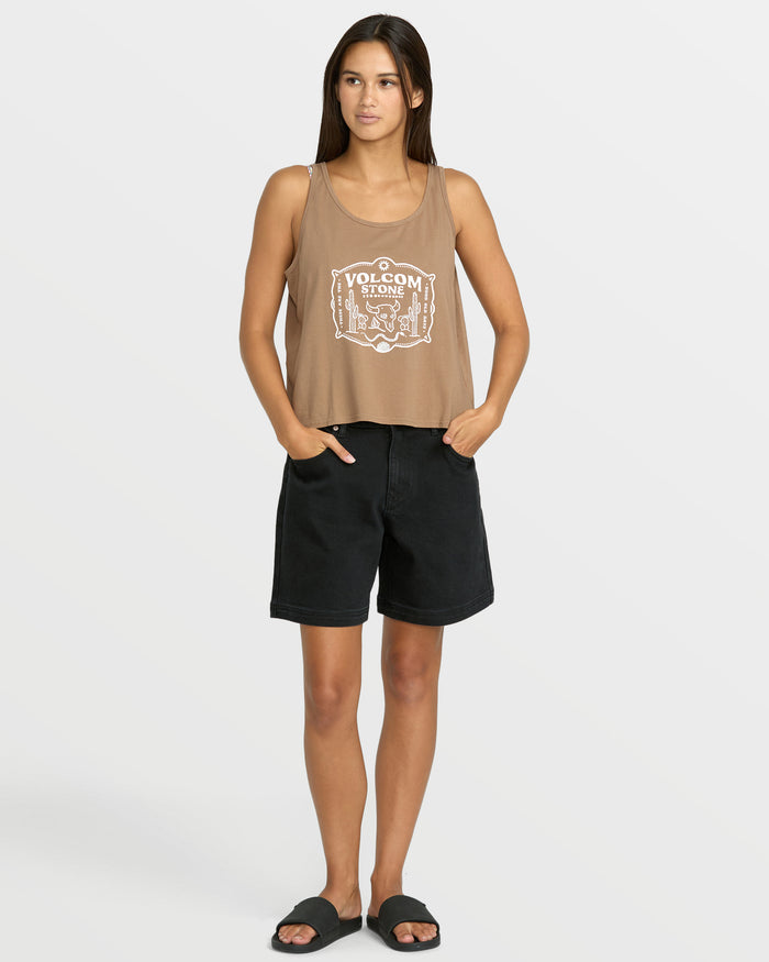 Women's To The Bank Tank-Hazelnut-Volcom