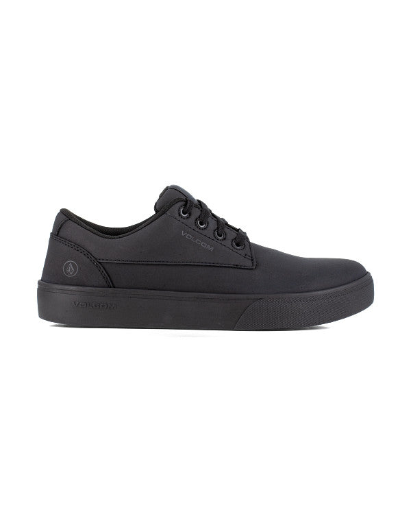 Women's True Soft Toe Water and Slip Resistant Work Sneakers-Black-Volcom