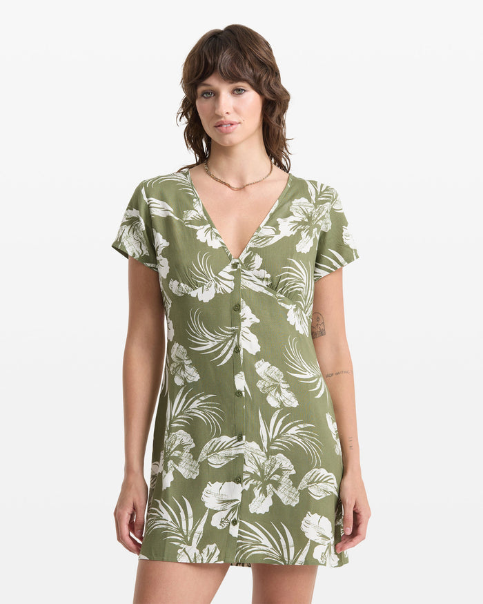 Women's Vroom Service Dress-Moss Stone-Volcom