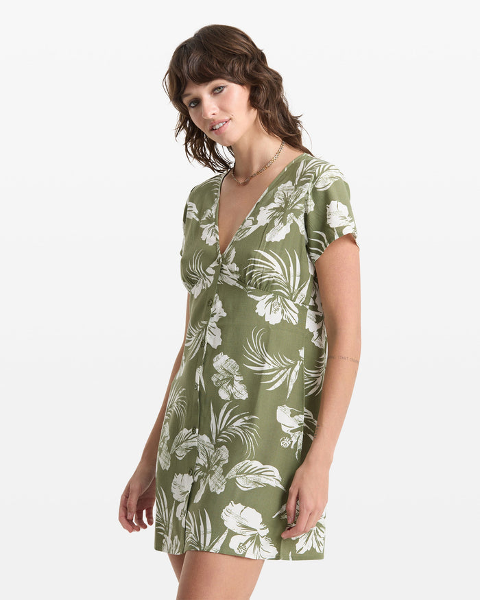 Women's Vroom Service Dress-Moss Stone-Volcom