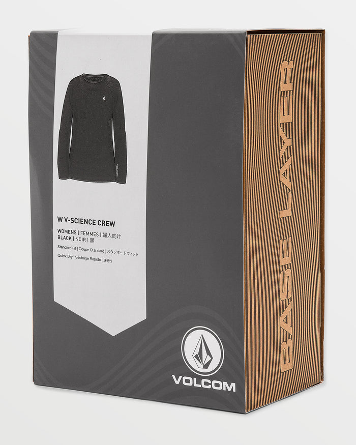 Women's W V-Science Crew-Black-Volcom