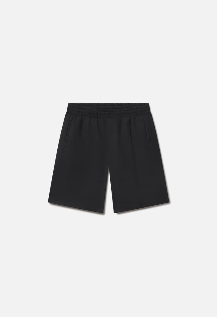 Wool Wide Easy Shorts / Black