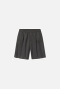 Wool Wide Easy Shorts / Charcoal