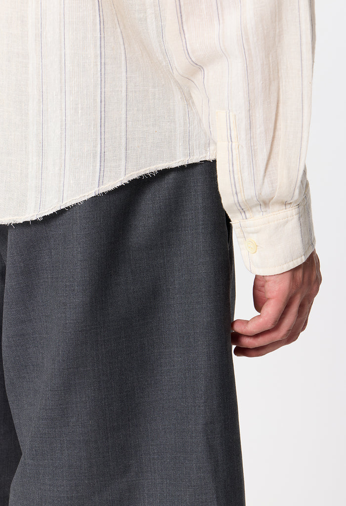Wool Wide Easy Shorts / Charcoal