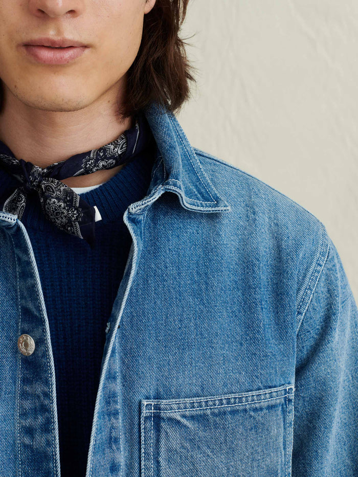 Work Jacket In Vintage Wash Denim