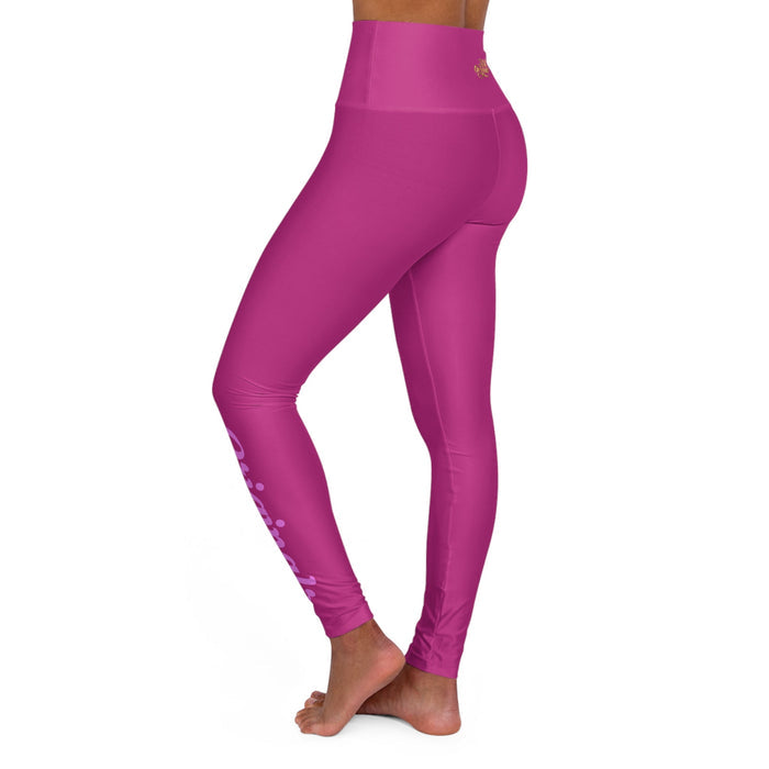 Pink Yoga Leggings — High-Waisted Leggings with Pink “Originals” Side Script - 314 Originals
