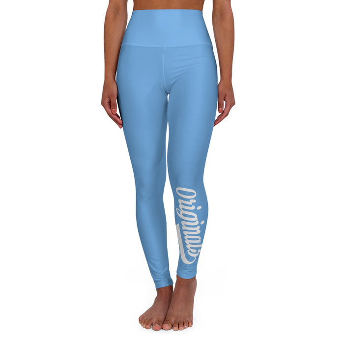 Light blue Yoga Leggings — High-Waisted Leggings with White “Originals” Side Script - 314 Originals