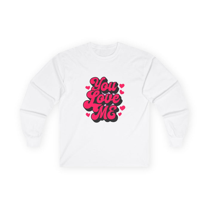 You Love Me Long Sleeve Tee — Valentine's Retro Heart Graphic - 314 Originals