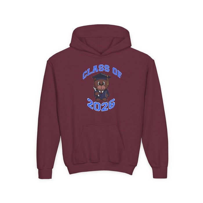 Youth Hoodie - 'Class of 2026' Graduation Bear Hoodie with '314 Originals' Back Print - 314 Originals