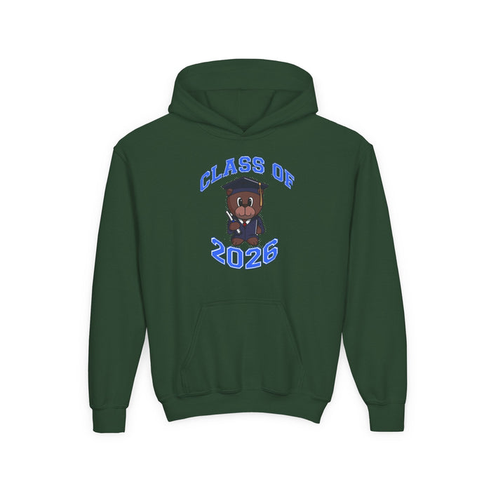 Youth Hoodie - 'Class of 2026' Graduation Bear Hoodie with '314 Originals' Back Print - 314 Originals